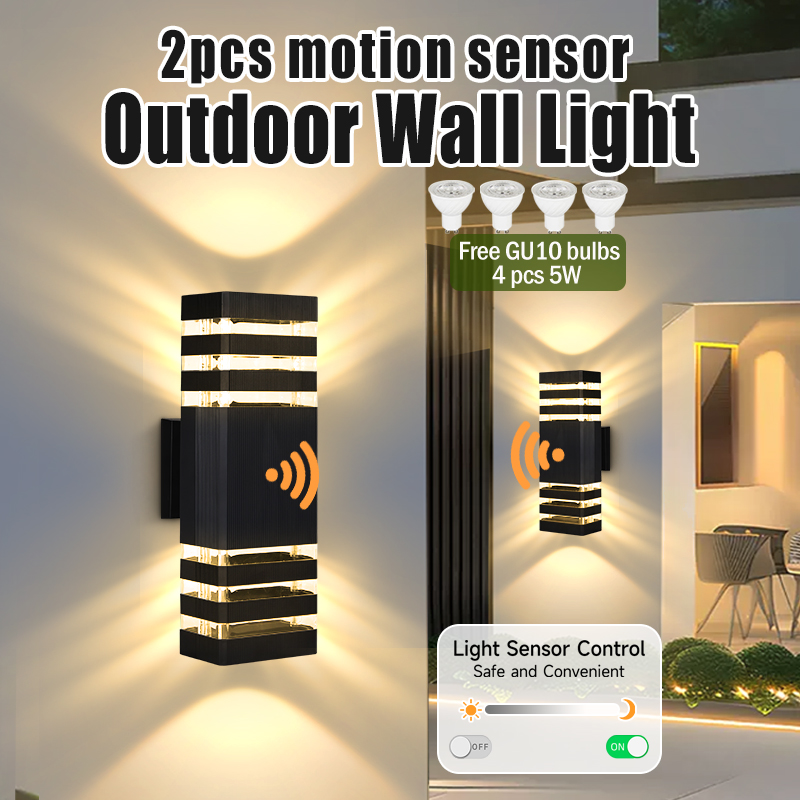 Xl Outdoor Lighting - مصباح جداري خارجي بمستشعر حركة، إضاءة