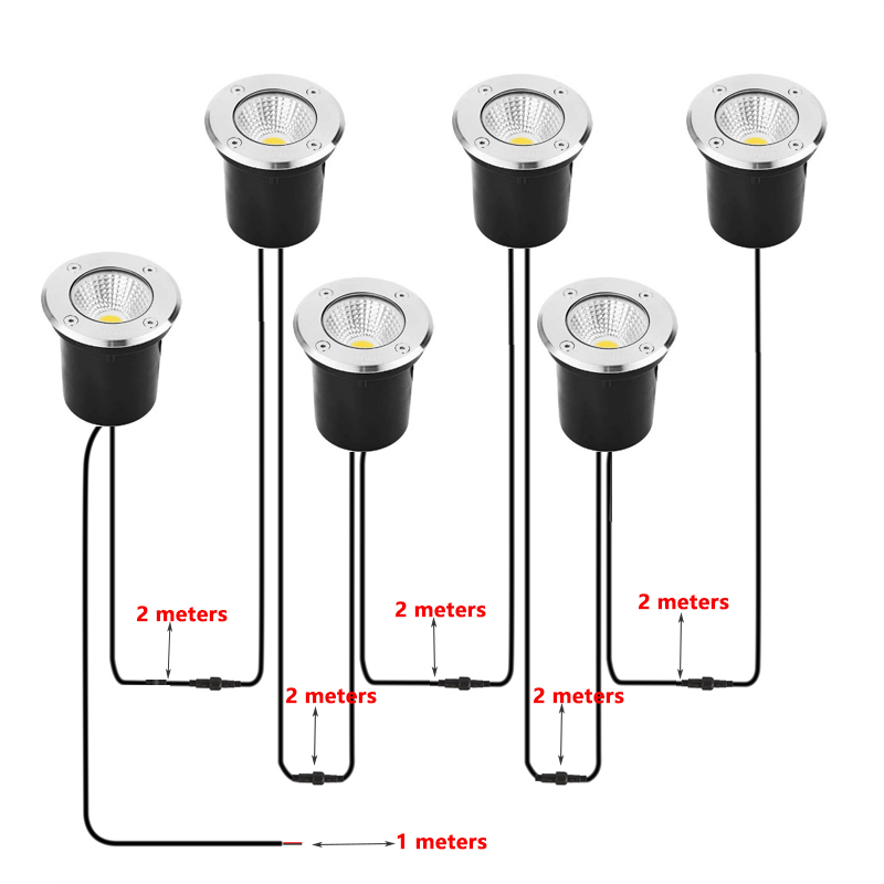 Outdoor Lighting Underground Wiring - إضاءة LED مدفونة تحت الأرض مقاومة