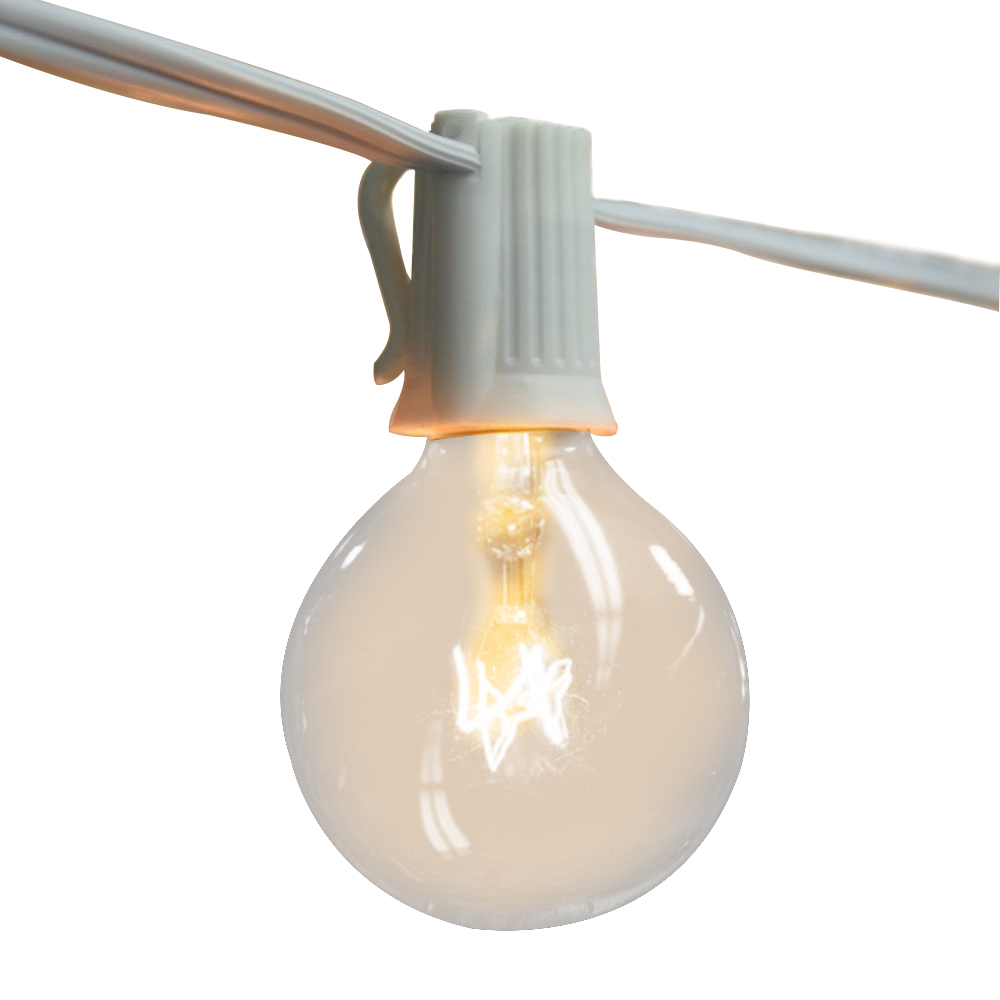 Outdoor Lighting Socket - سلسلة أضواء G40 كلاسيكية بلمبات شفافة