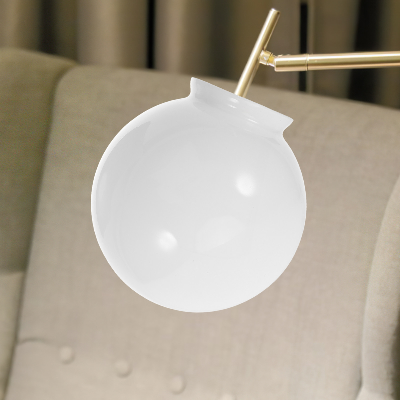 Outdoor Lighting Glass Replacement - غطاء مصباح زجاجي أبيض دائري من