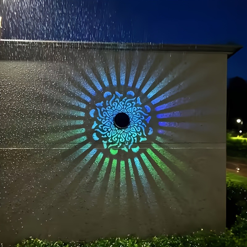 Outdoor Lighting Brands - مصباح جداري شمسي LED بتصميم ماندالا،
