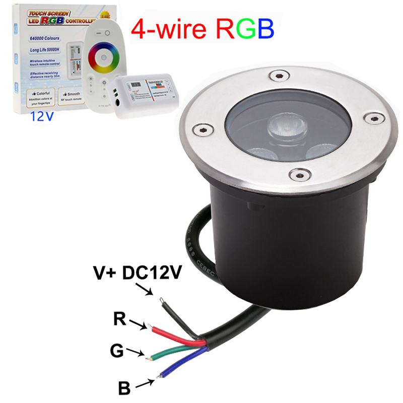 Outdoor Lighting Underground Wiring - التحكم الخارجي 4-wire RGB LED ضوء