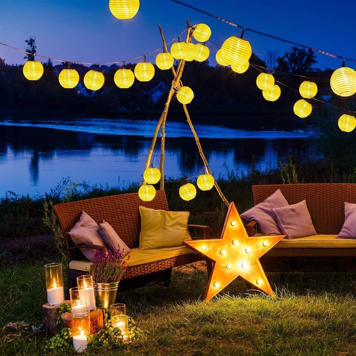 فانوس مضاد للماء سلسلة الشمسية - مراجعة Outdoor Lighting Company وسعره