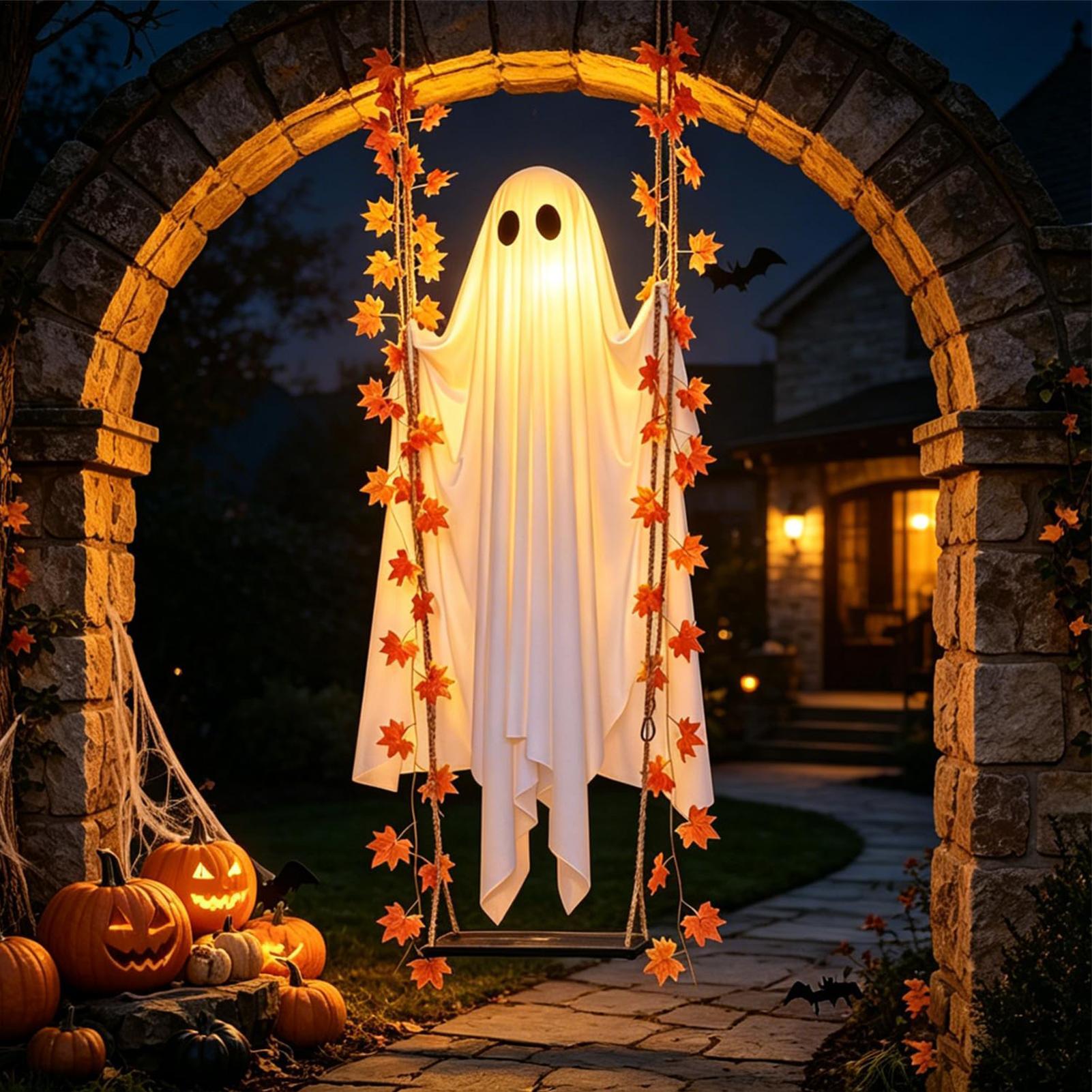 زينة شبحية مضيئة متأرجحة مع جه - مراجعة Outdoor Lighting Front Yard وسعره