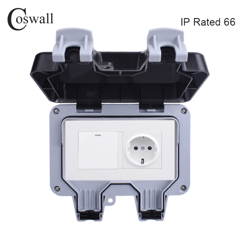 Coswall IP66 مانعة للماء في ال - مراجعة Outdoor Lighting Socket وسعره