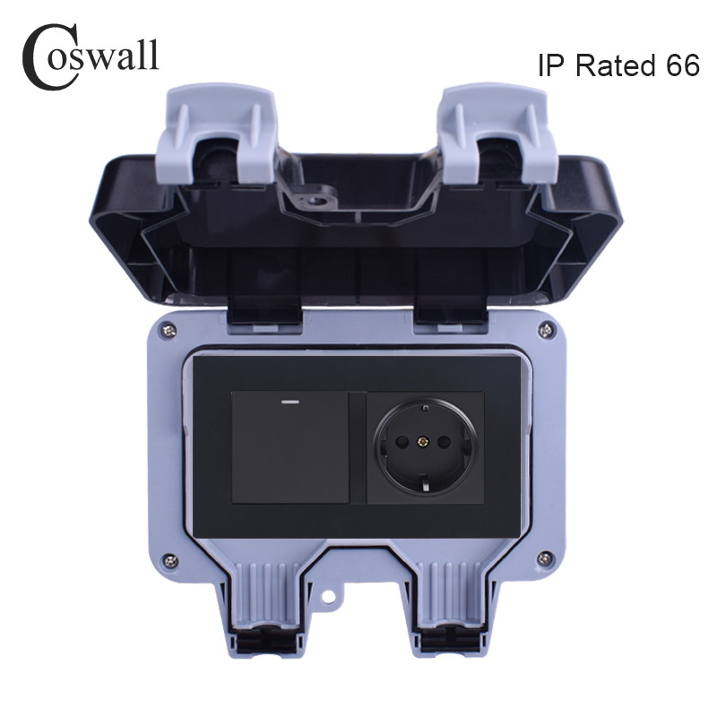 Coswall IP66 مانعة للماء في ال - مراجعة Outdoor Lighting Socket وسعره
