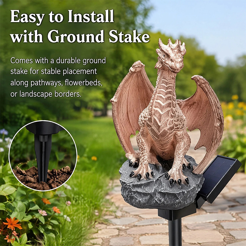 مصباح حديقة شمسي بتصميم التنين - مراجعة Bollard Light Garden وسعره