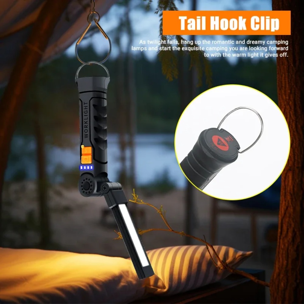 مصباح يدوي COB LED محمول USB ق - مراجعة Outdoor Lighting For Camping وسعره