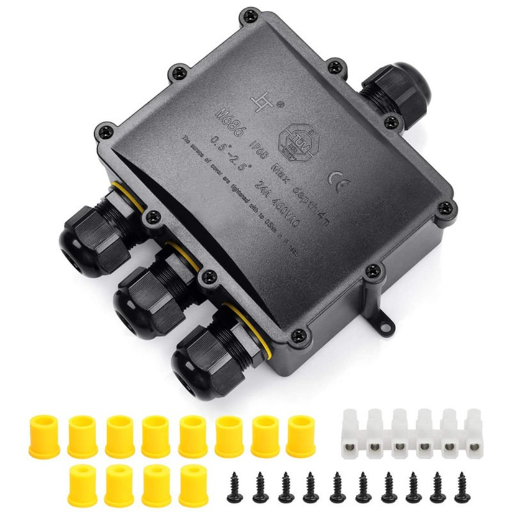 4Way 1In3Out IP68 مقاوم للماء  - مراجعة Outdoor Lighting Underground Wiring وسعره