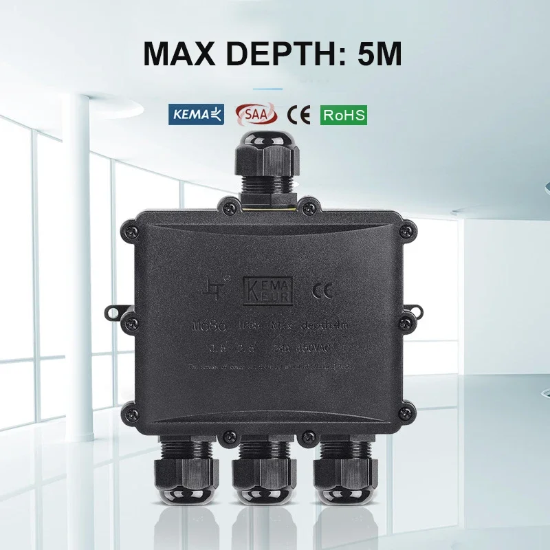 4Way 1In3Out IP68 مقاوم للماء  - مراجعة Outdoor Lighting Underground Wiring وسعره