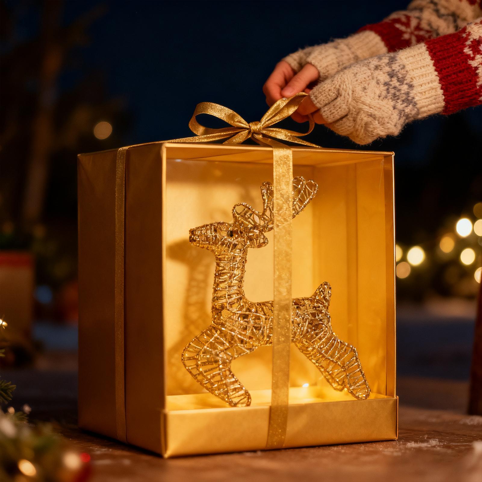 مضاءة عيد الميلاد الغزلان بريق - مراجعة Outdoor Lighting Front Yard وسعره