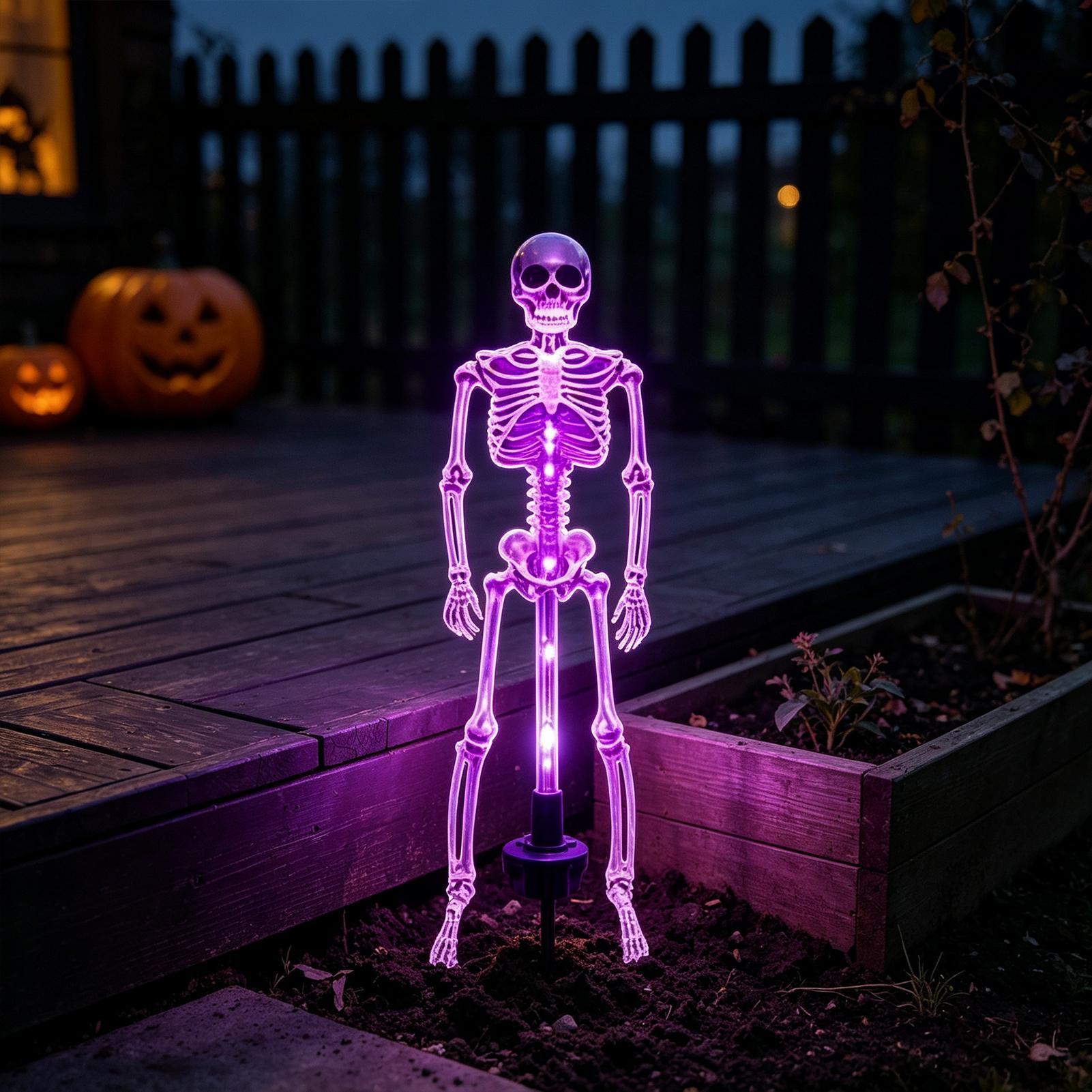 أضواء شمسية على شكل هيكل عظمي  - مراجعة Outdoor Lighting Front Yard وسعره