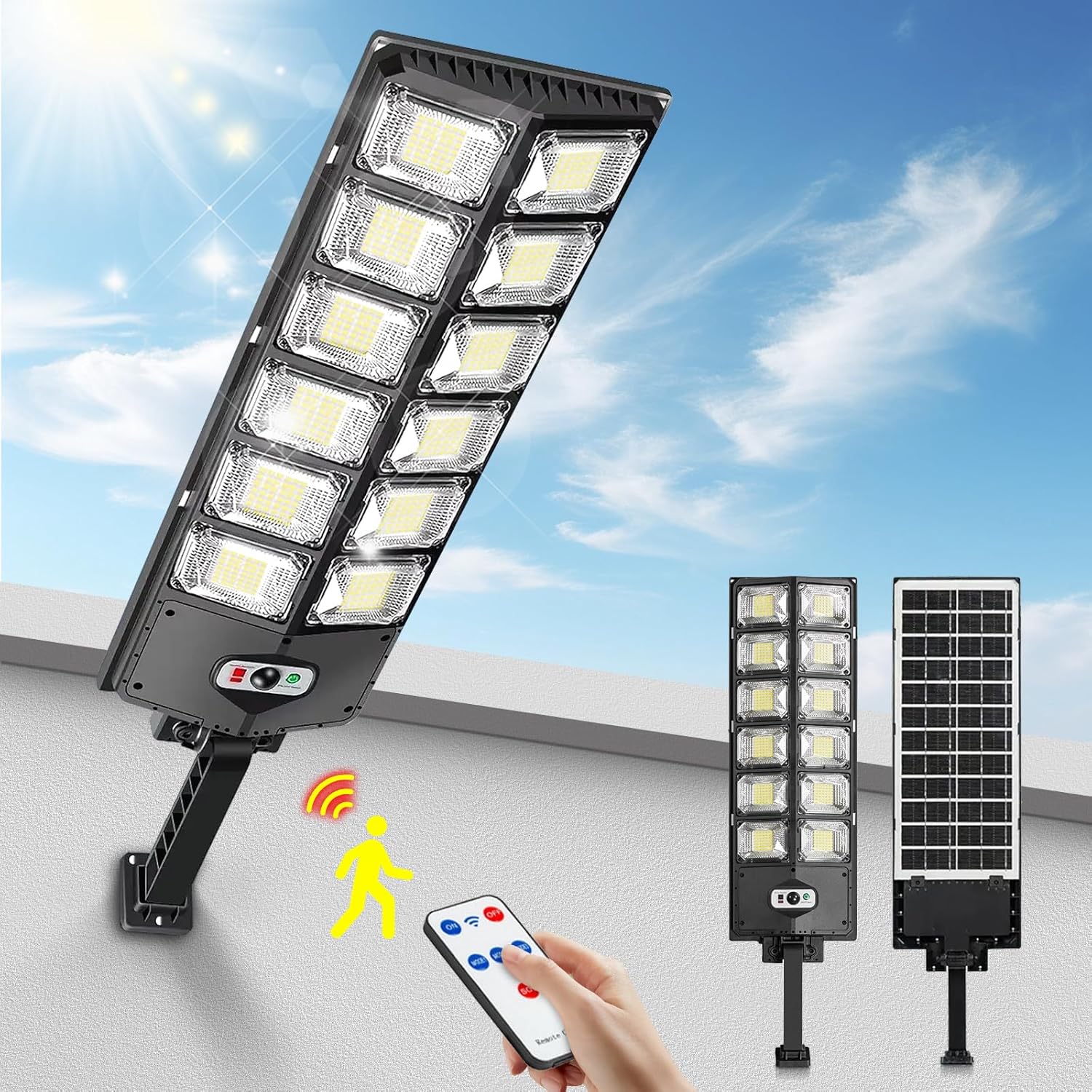 12000LM أضواء الشوارع الشمسية  - مراجعة Outdoor Lighting Front Yard وسعره
