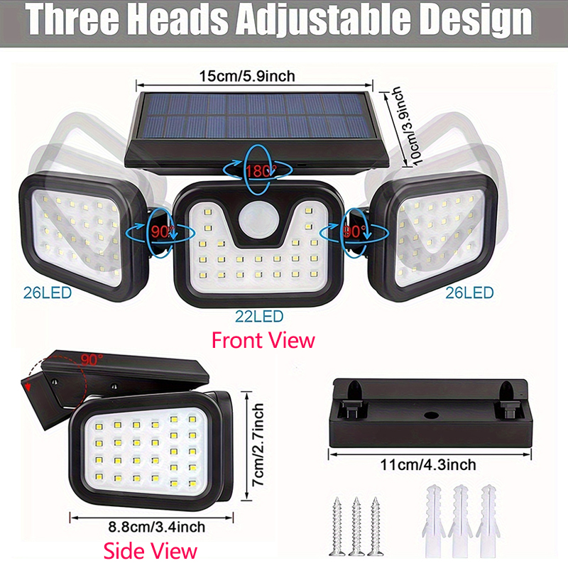 مصباح شمسي بـ 74 مصباح LED مع  - مراجعة Outdoor Lighting Front Yard وسعره