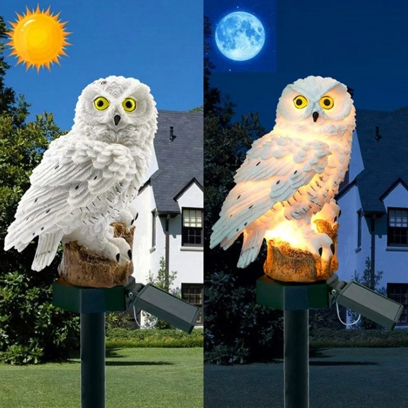 تمثال بومة يعمل بالطاقة الشمسي - مراجعة Outdoor Lighting Brands وسعره