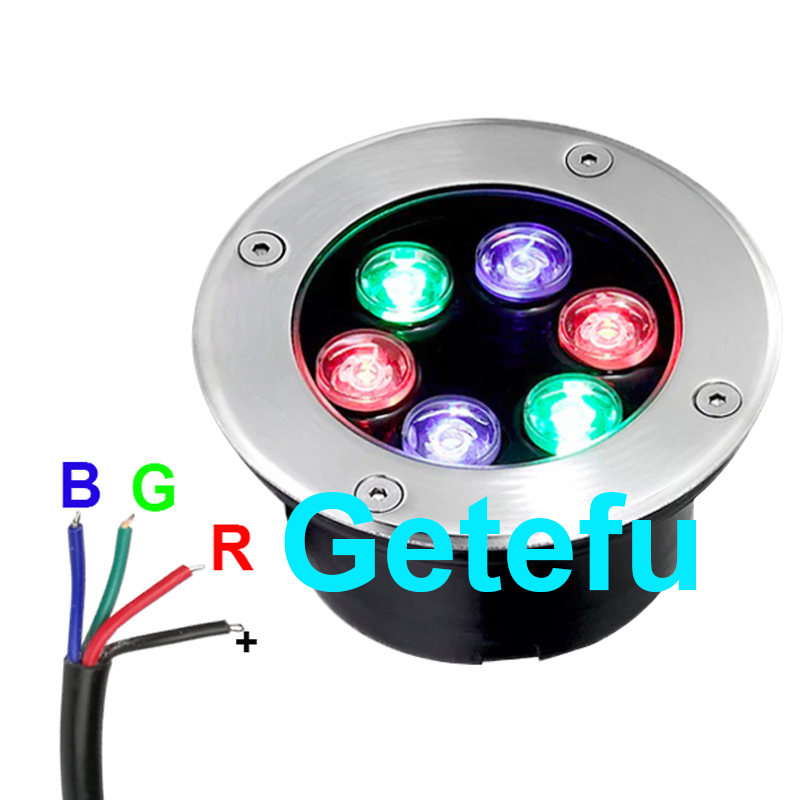 4-wire RGB LED إضاءة تحت الأرض - مراجعة Outdoor Lighting Underground Wiring وسعره