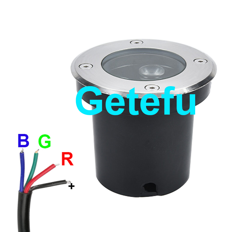 4-wire RGB LED إضاءة تحت الأرض - مراجعة Outdoor Lighting Underground Wiring وسعره