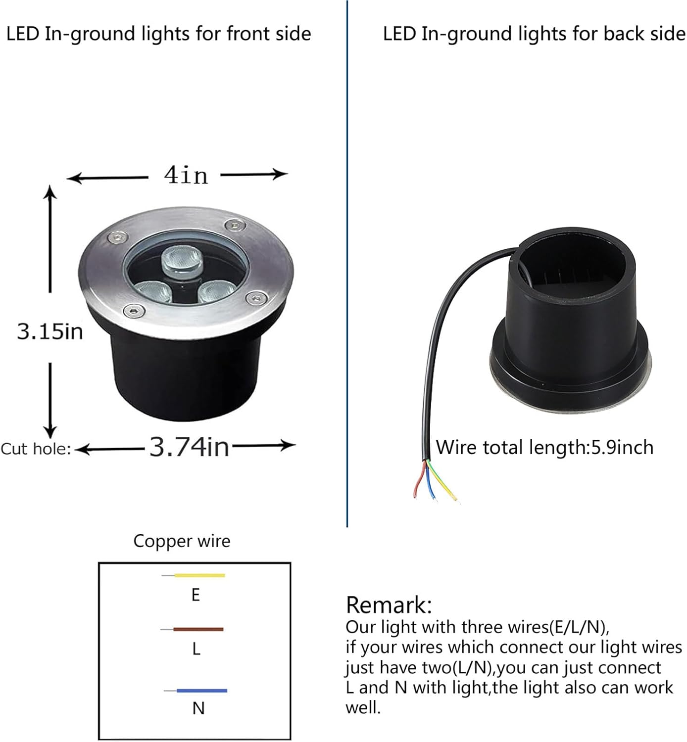 4 قطع إضاءة خارجية أرضية 3 واط - مراجعة Outdoor Lighting Underground Wiring وسعره