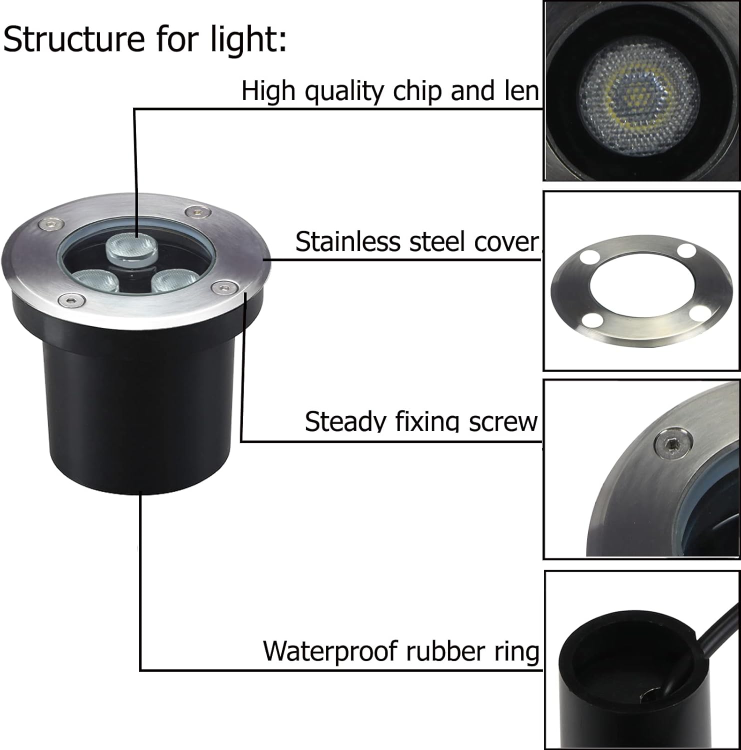 4 قطع إضاءة خارجية أرضية 3 واط - مراجعة Outdoor Lighting Underground Wiring وسعره