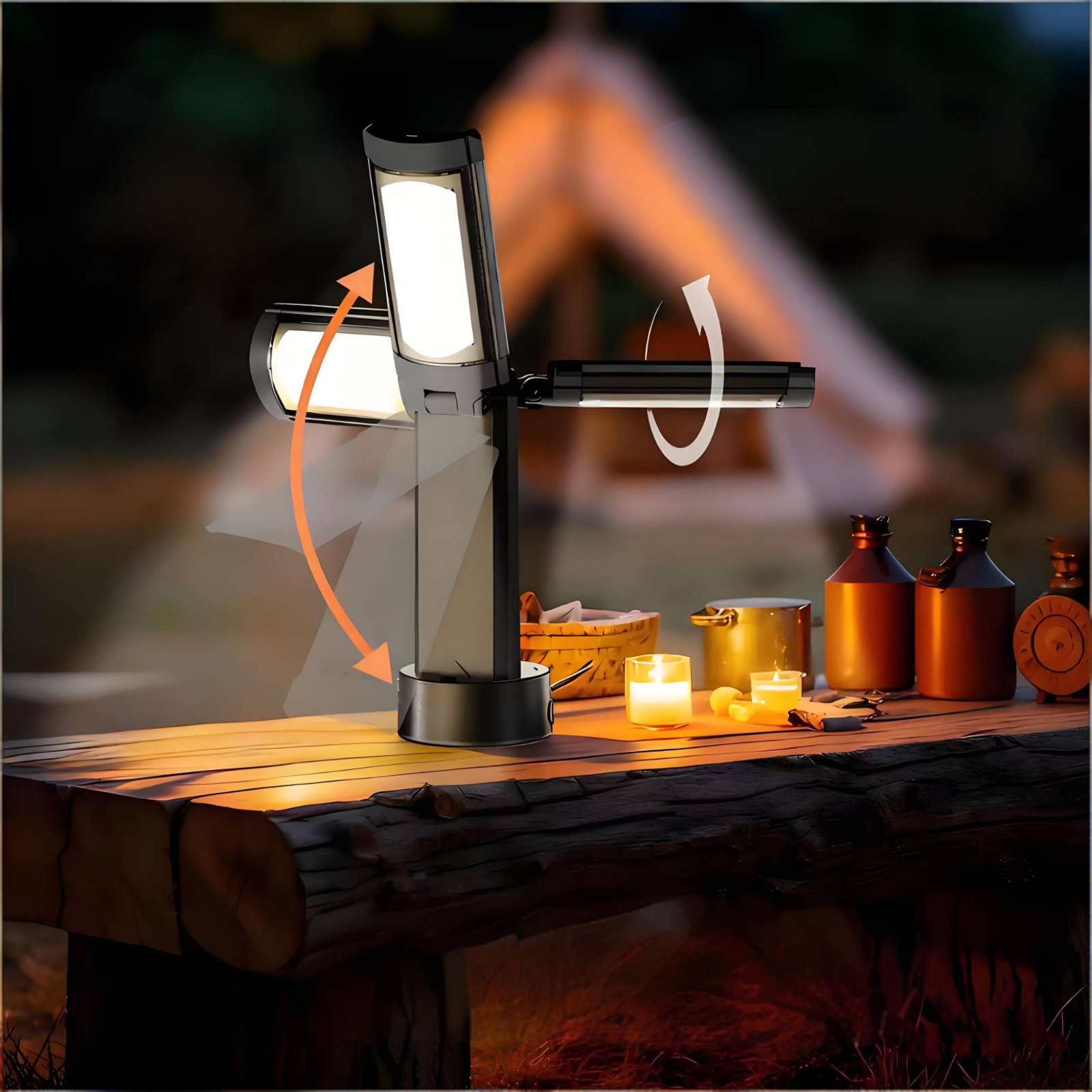 مصباح خيمة تلسكوبي قابل للتعدي - مراجعة Outdoor Lighting For Camping وسعره