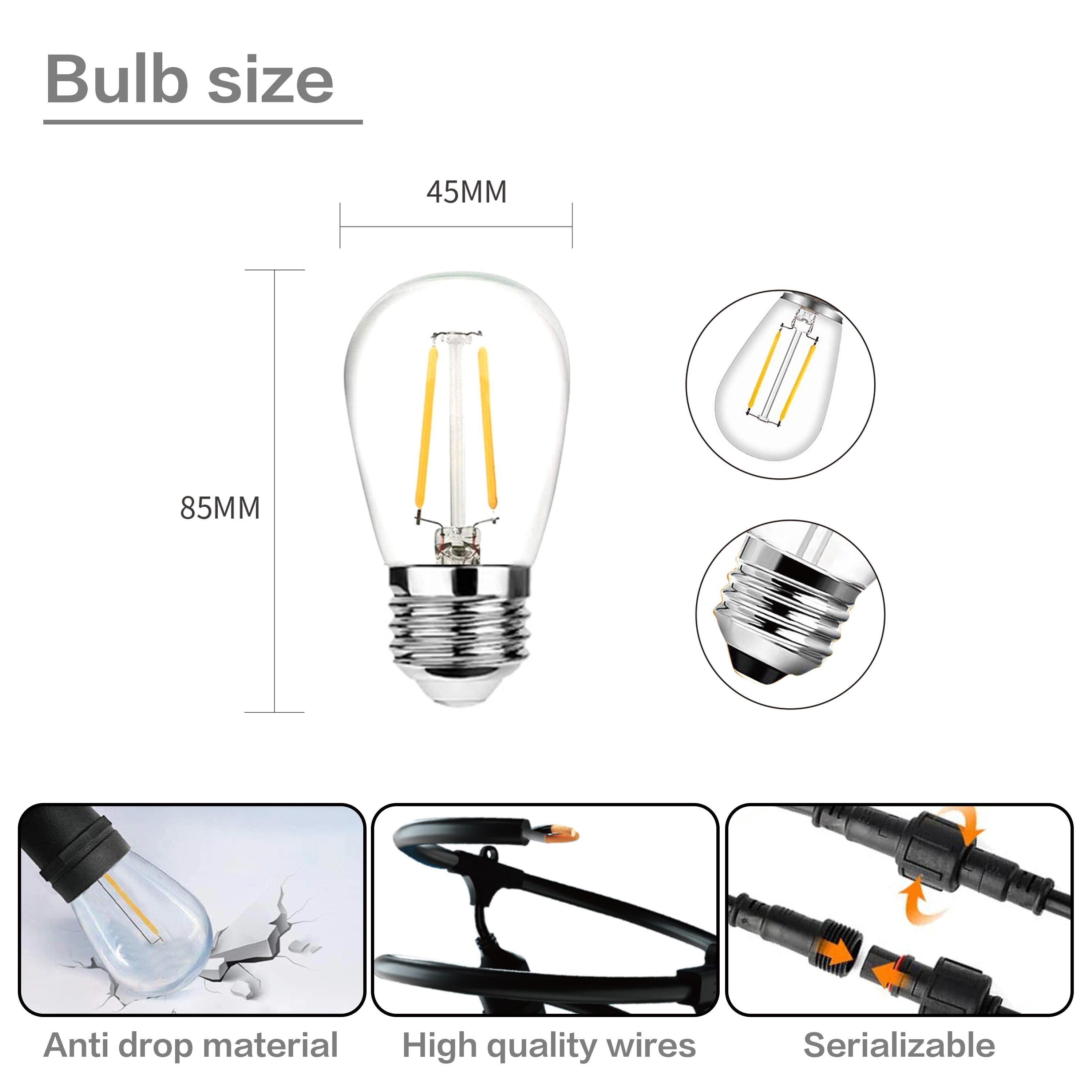 سلسلة أضواء LED بطول 10 أمتار  - مراجعة Outdoor Lighting Socket وسعره