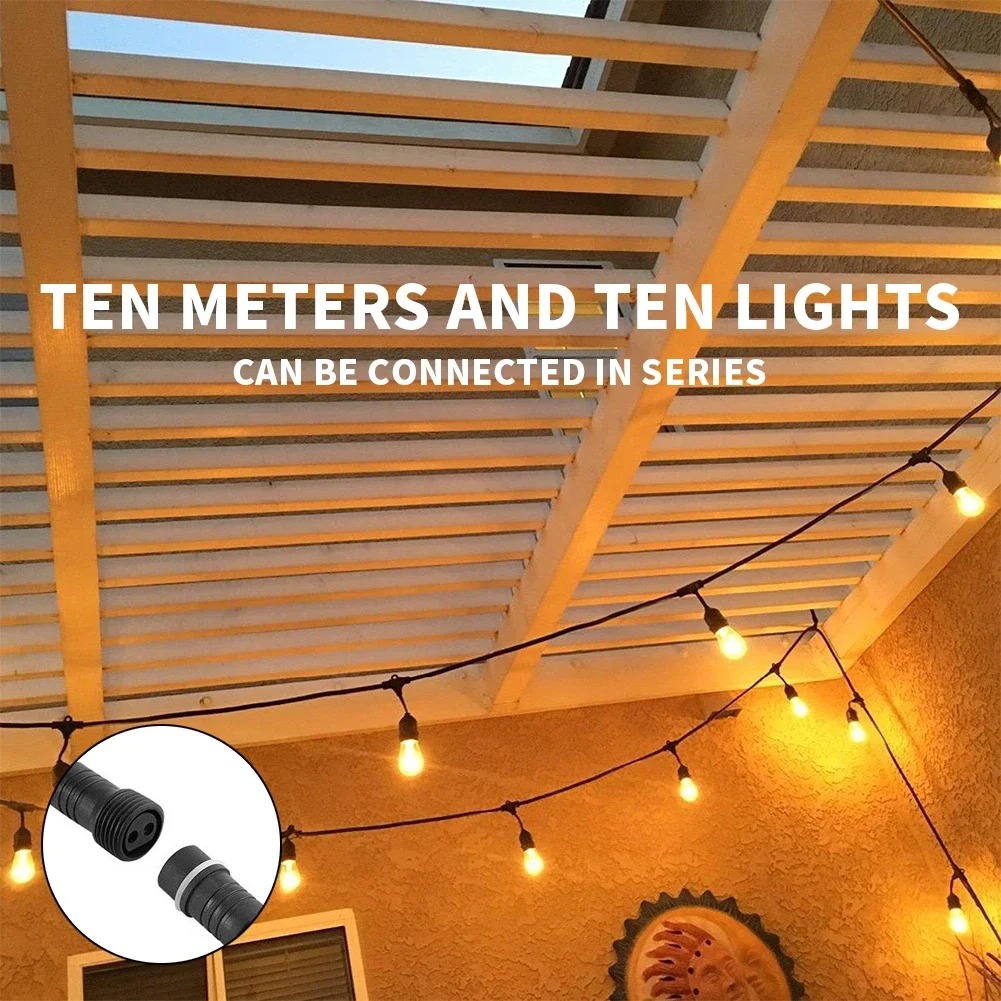 سلسلة أضواء LED بطول 10 أمتار  - مراجعة Outdoor Lighting Socket وسعره
