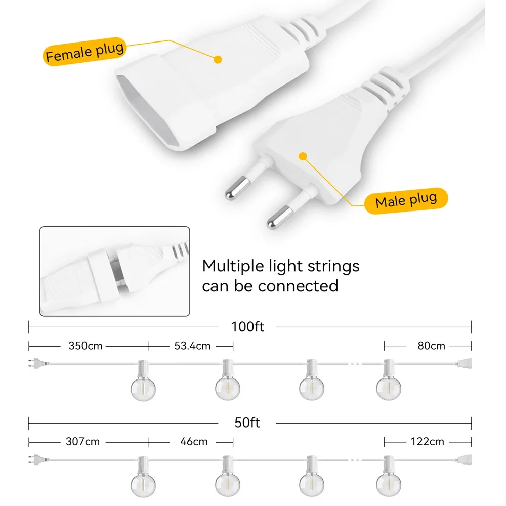 30 متر 15 متر الجنية سلسلة ضوء - مراجعة Outdoor Lighting Socket وسعره