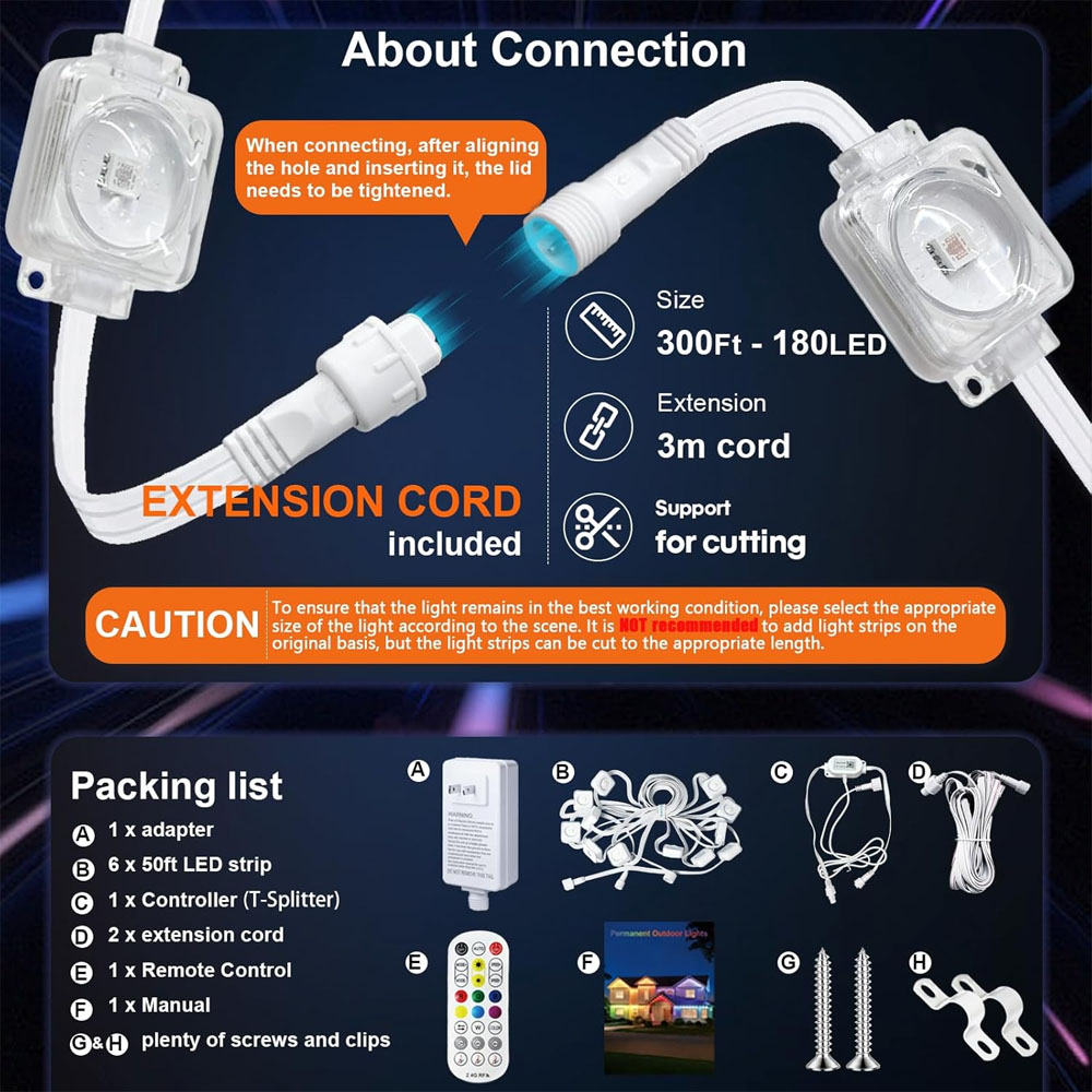 أضواء دائمة للأسقف الخارجية لت - مراجعة Outdoor Lighting Permanent وسعره